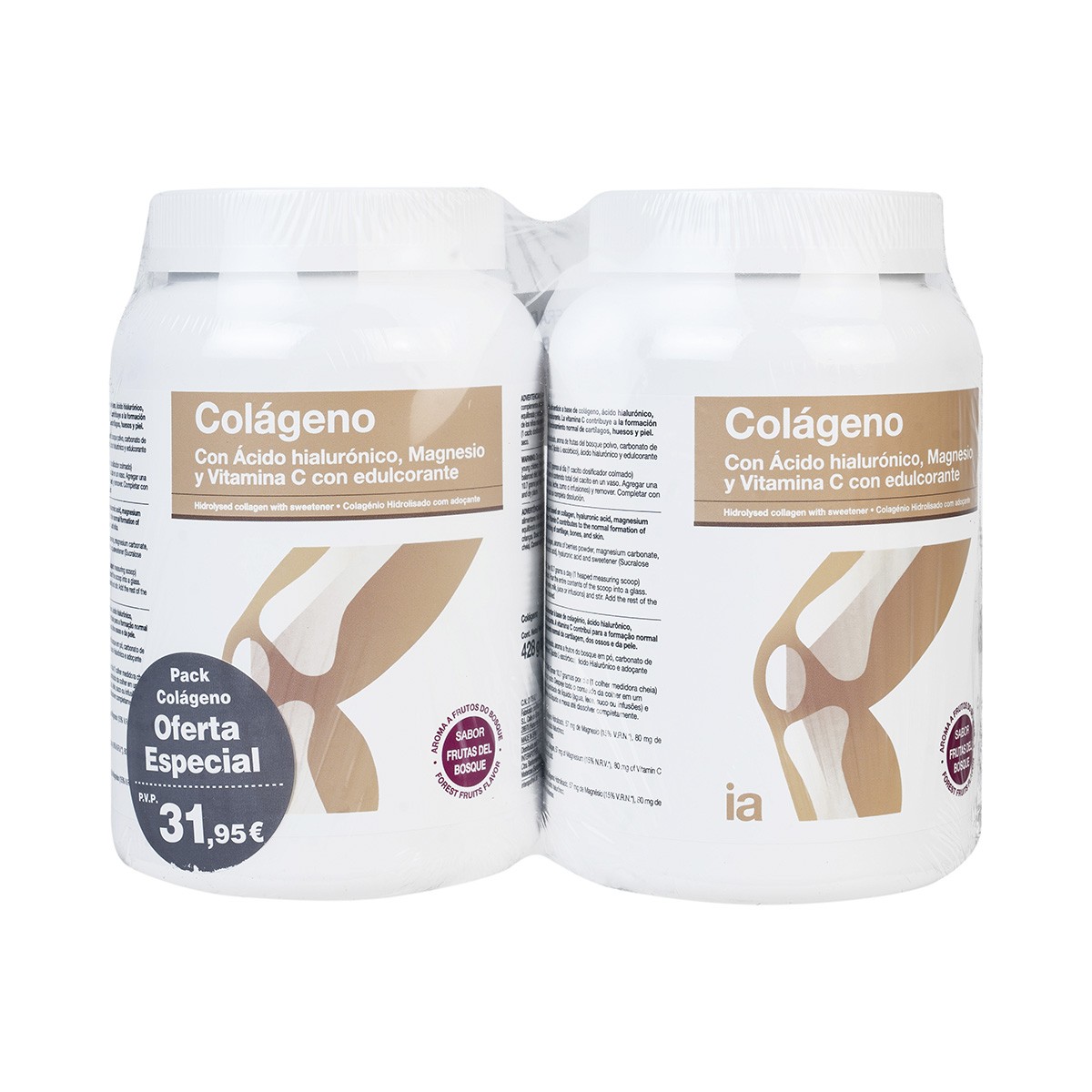 Interapothek duplo colágeno frutas del bosque 2x428g