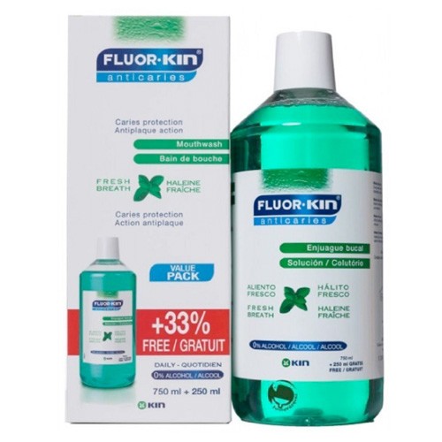 FLUORKIN ENJUAGUE ANTICARIES 750+250 ML FLUORKIN ENJUAGUE ANTICARIES 750+250 ML