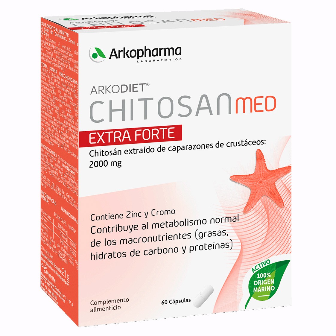 Arkodiet Chitosan extra forte 60 cápsulas Arkodiet Chitosan extra forte 60 cápsulas