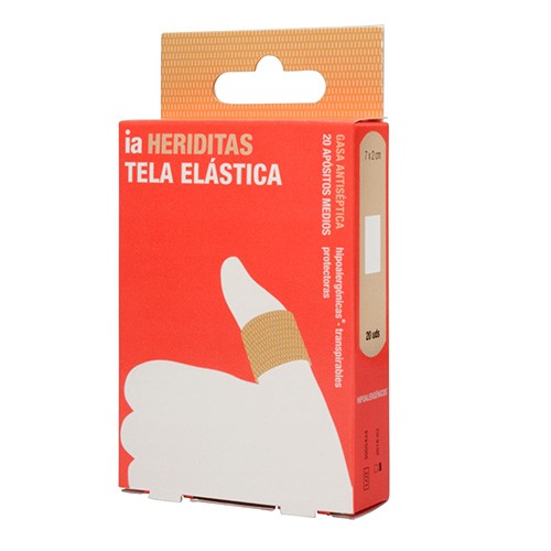 Interapothek apósitos tela algodón 7x2cm 20uds