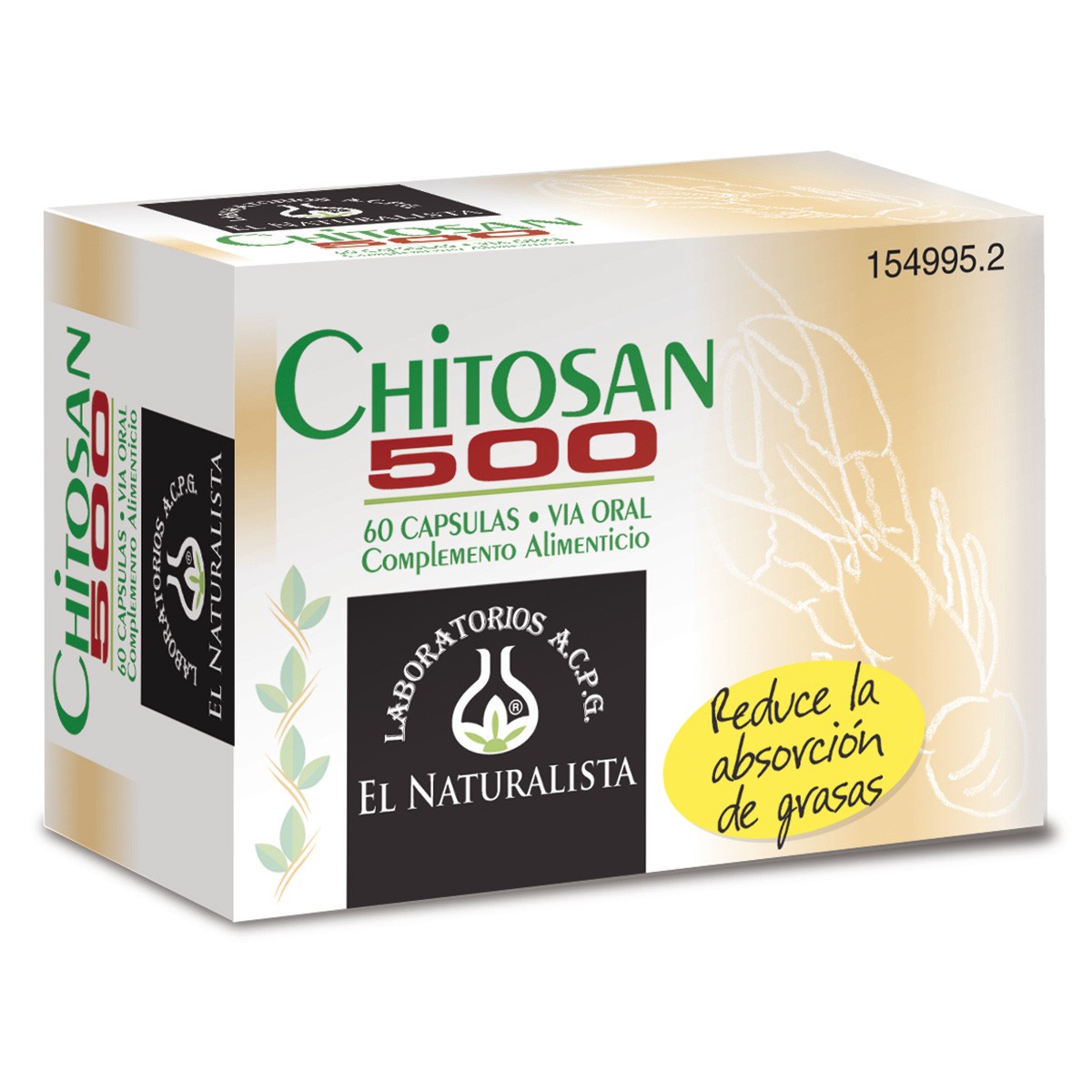 EL NATURALISTA CHITOSAN 500 60 CAPSULAS EL NATURALISTA CHITOSAN 500 60 CAPSULAS