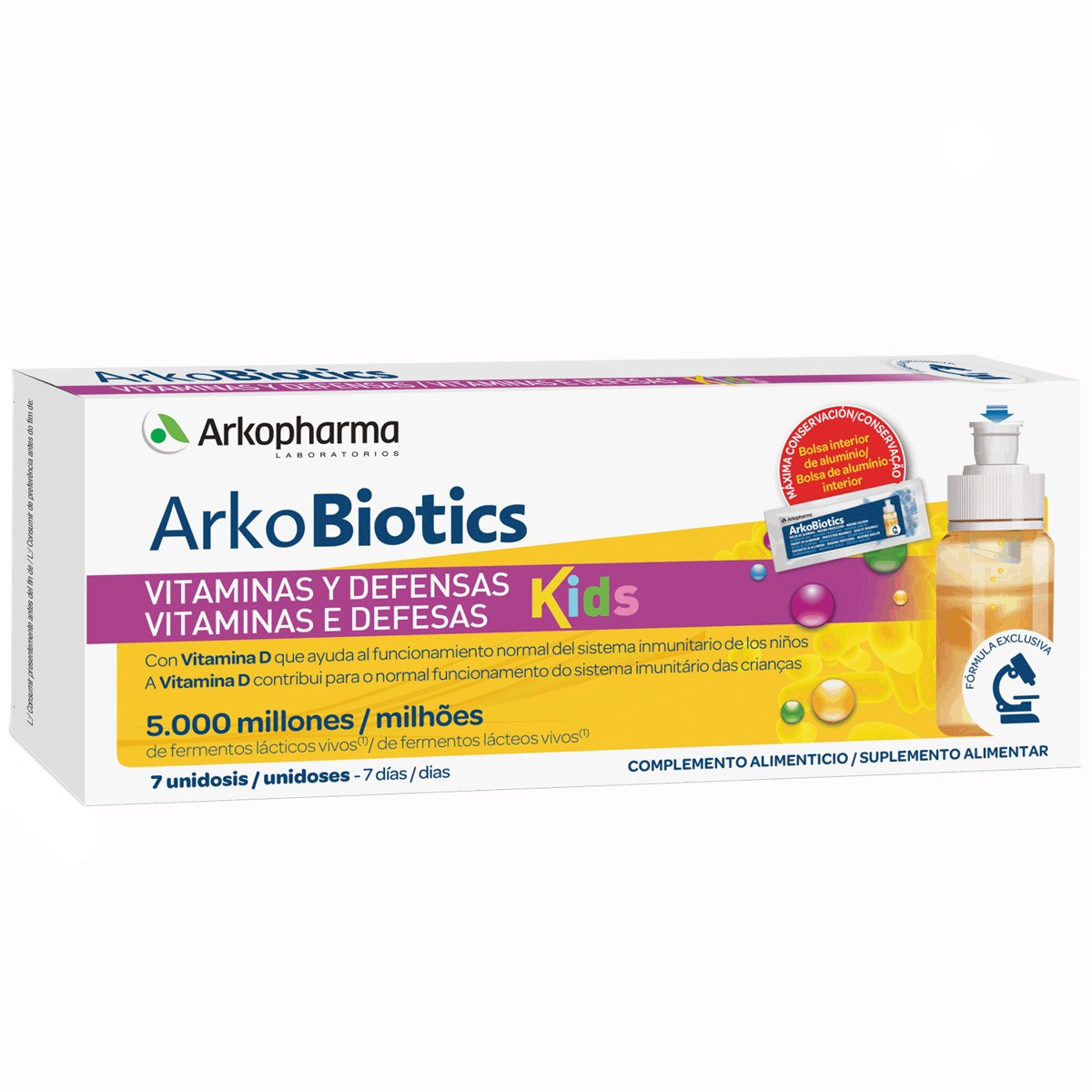 ARKOBIOTICS VIT Y DEFENSAS NIÑOS 7 DOSIS