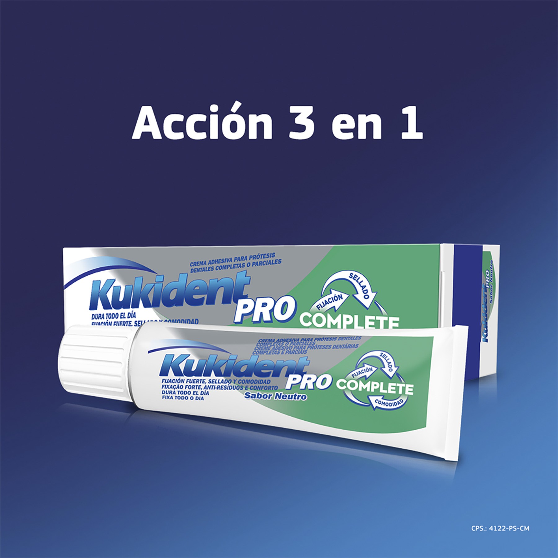 Kukident Pro Complete crema adhesiva prótesis neutro 47g Kukident Pro Complete crema adhesiva prótesis neutro 47g