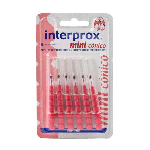 CEPILLO INTERPROX 4G MINI CONICO 6 UDS