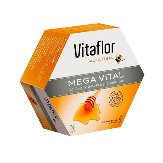 Vitaflor Mega Vital Jalea Real complemento alimenticio 20 viales Vitaflor Mega Vital Jalea Real complemento alimenticio 20 viales