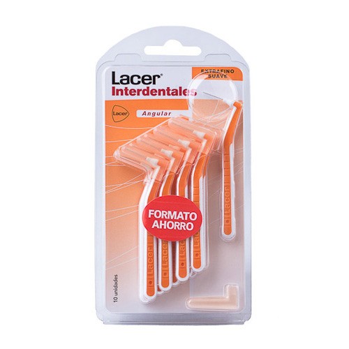 Lacer Cepillo interdental angular suave extrafino 10u Lacer Cepillo interdental angular suave extrafino 10u