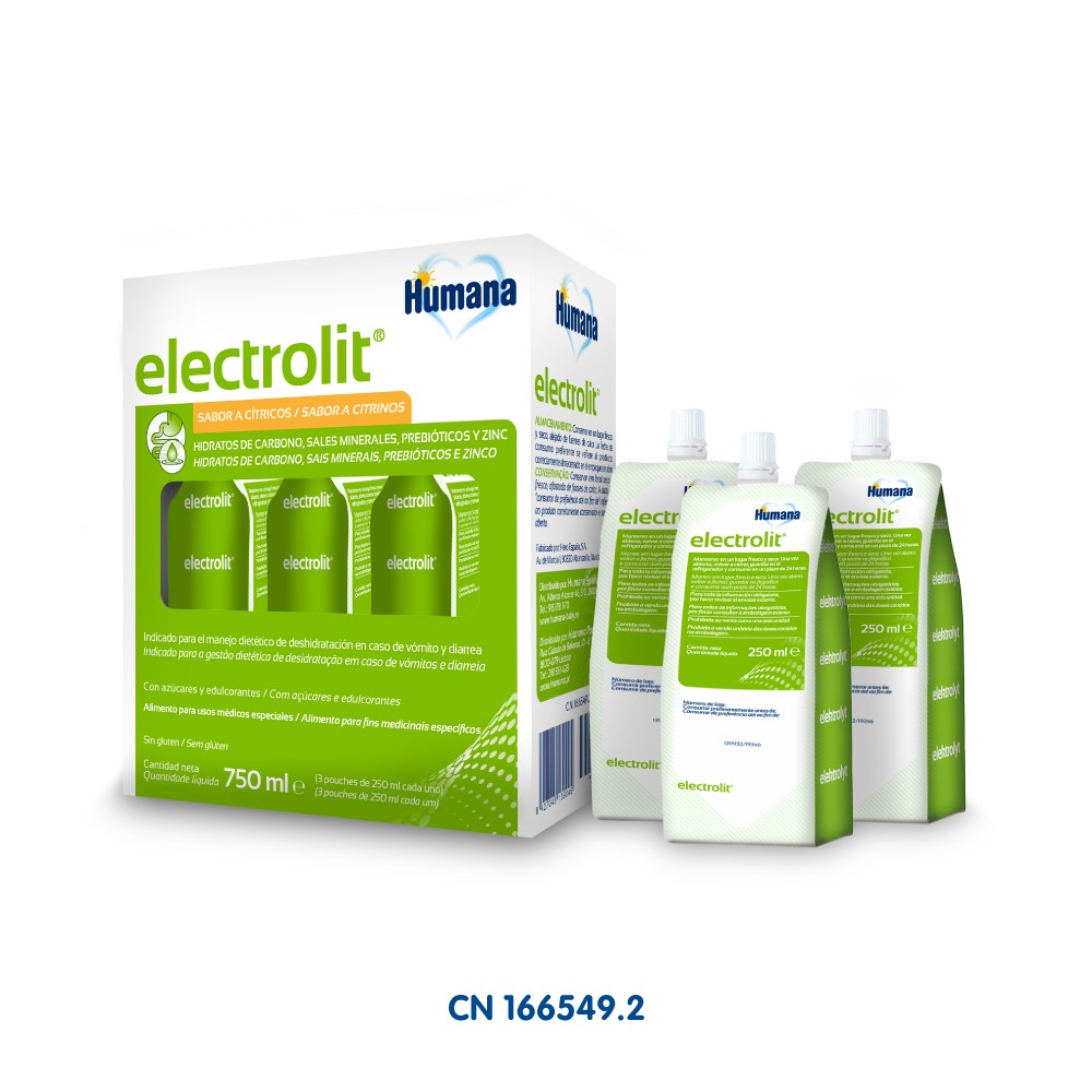 Humana Electrolit Solucion 250ml. 3uds.
Humana Electrolit Solucion 250ml. 3uds.
