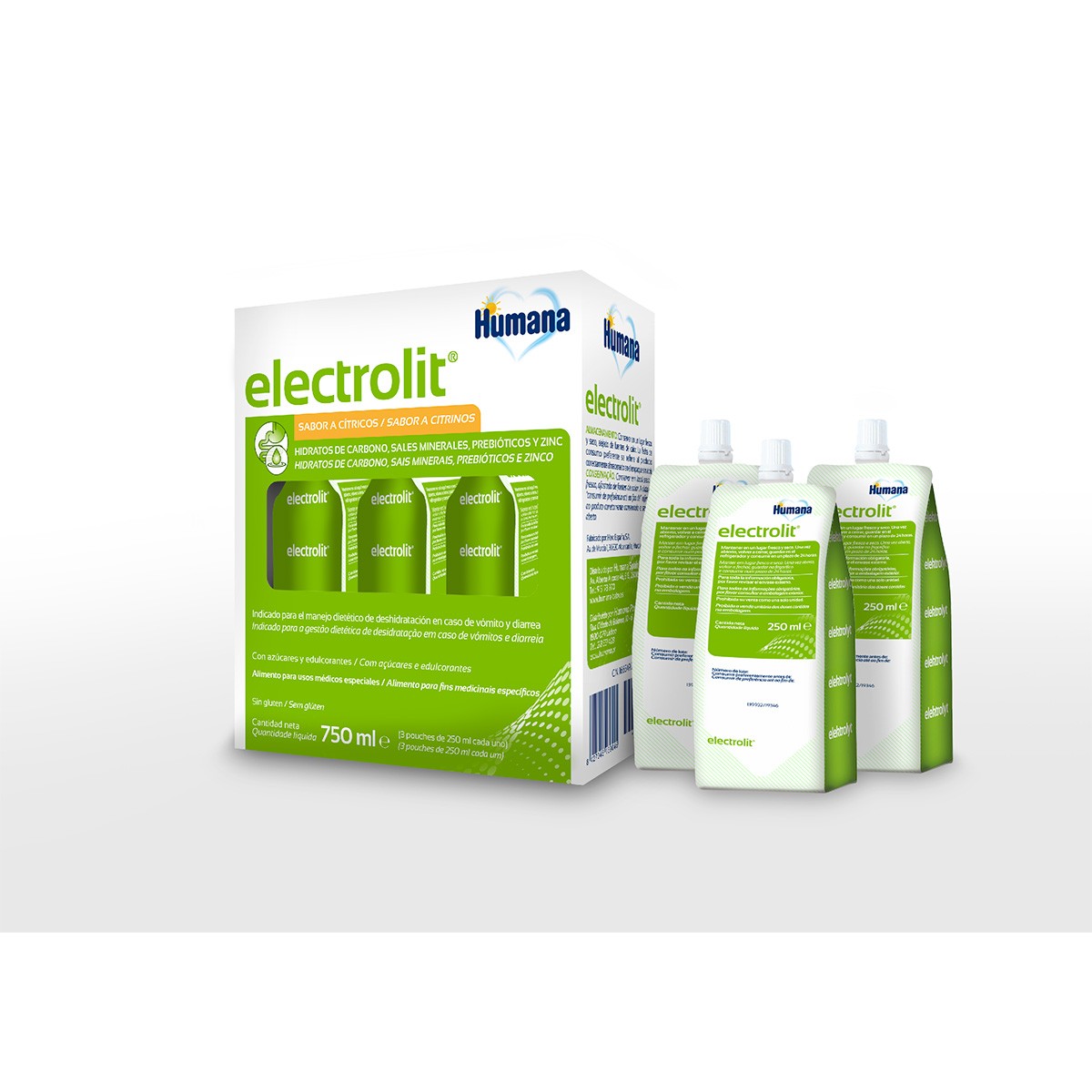 Humana Electrolit Solucion 250ml. 3uds.
Humana Electrolit Solucion 250ml. 3uds.