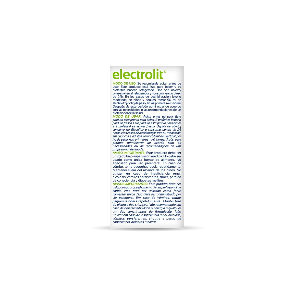 Humana Electrolit Solucion 250ml. 3uds.
Humana Electrolit Solucion 250ml. 3uds.