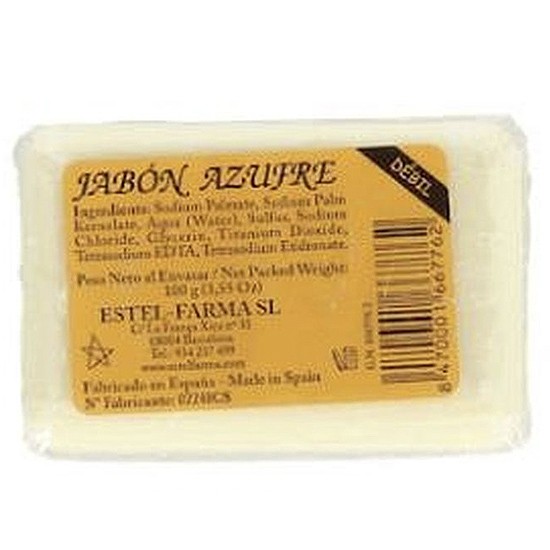 Estel jabón de azufre suave 100g Estel jabón de azufre suave 100g