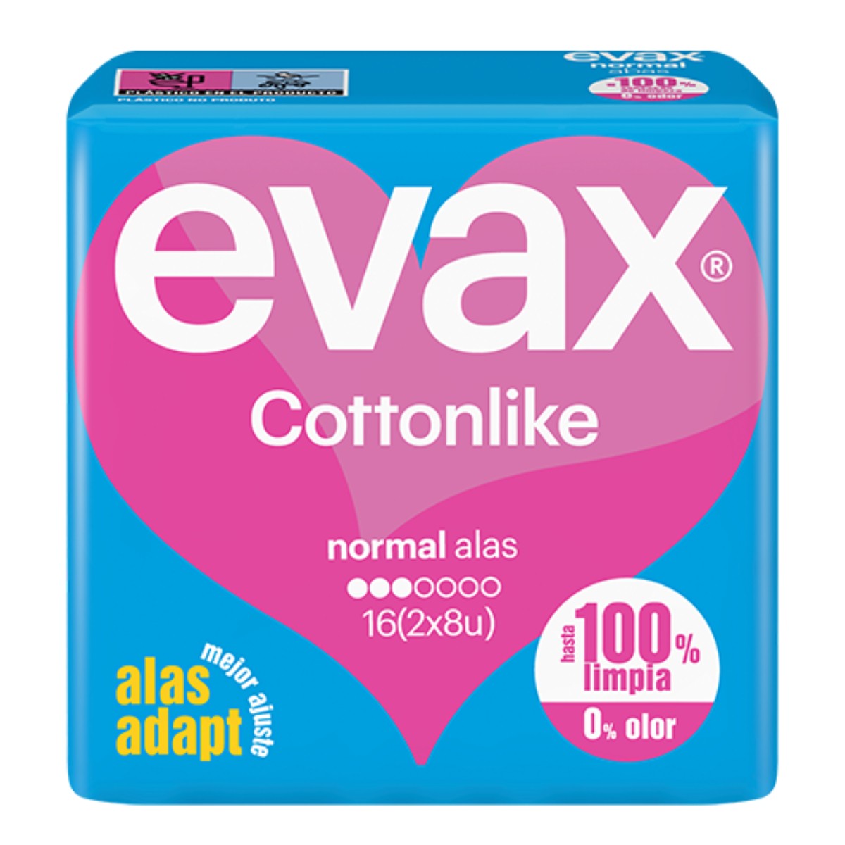 Evax compresas cottonlike normal 16 uds