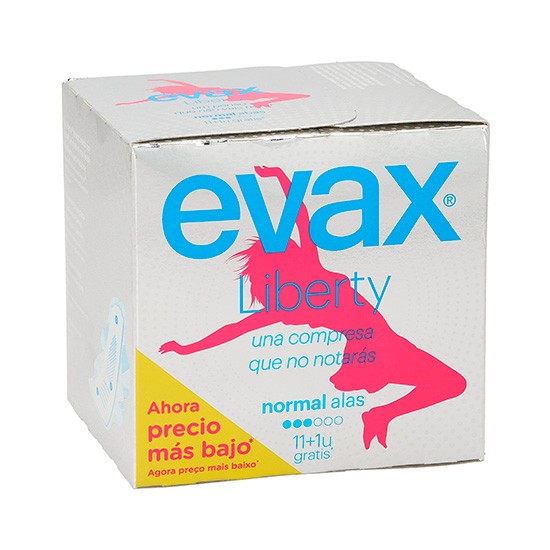 Evax compresas Liberty alas 12u