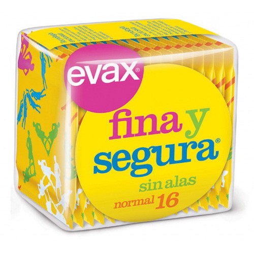 Evax compresas fina y segura alas normal 12 und