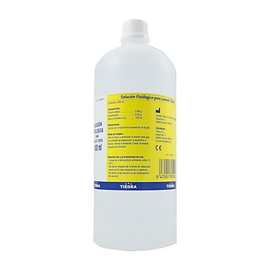 Tiedra solución salina fisiologica 1 litro