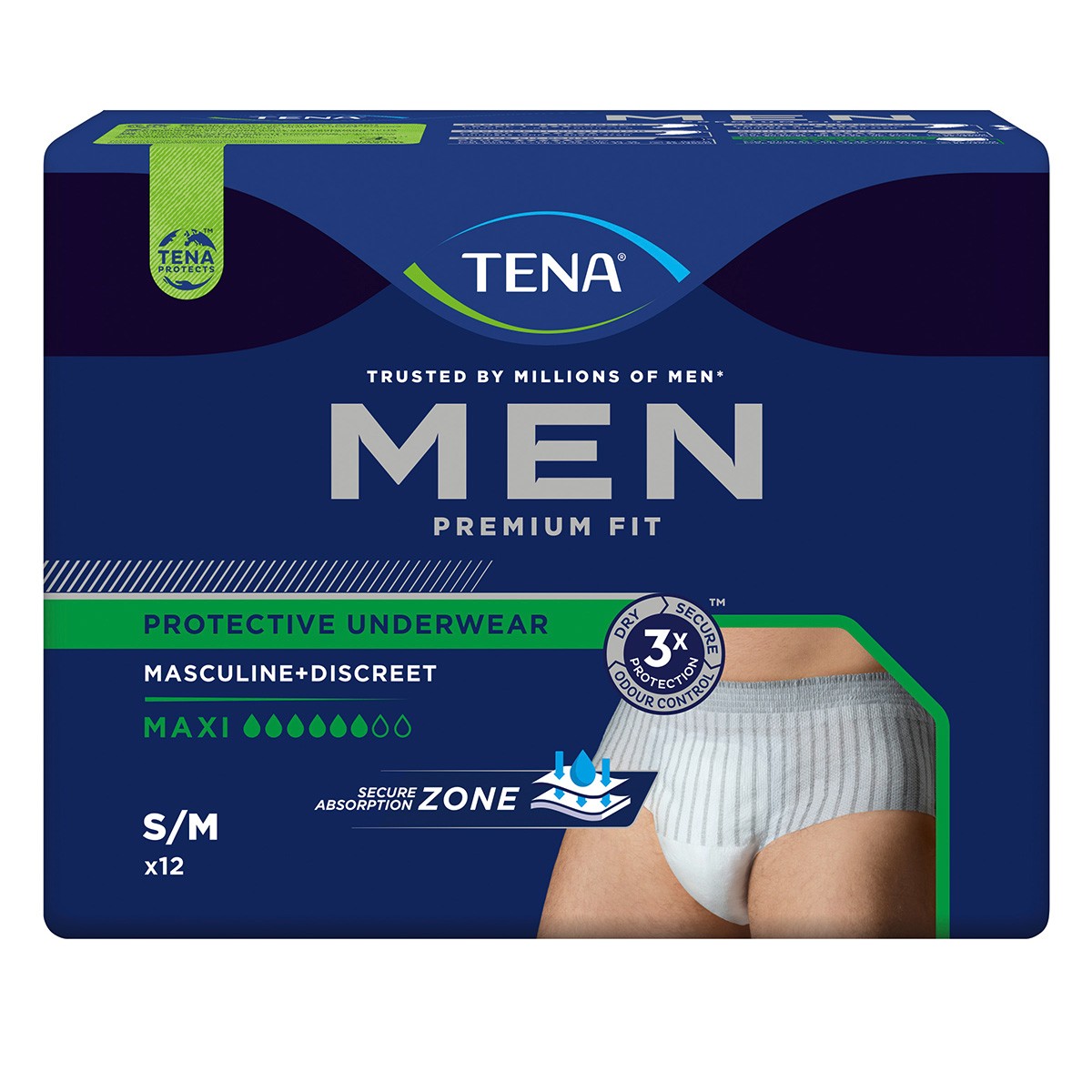 Tena Men prot. underwear T/Mediana 12uds Tena Men prot. underwear T/Mediana 12uds