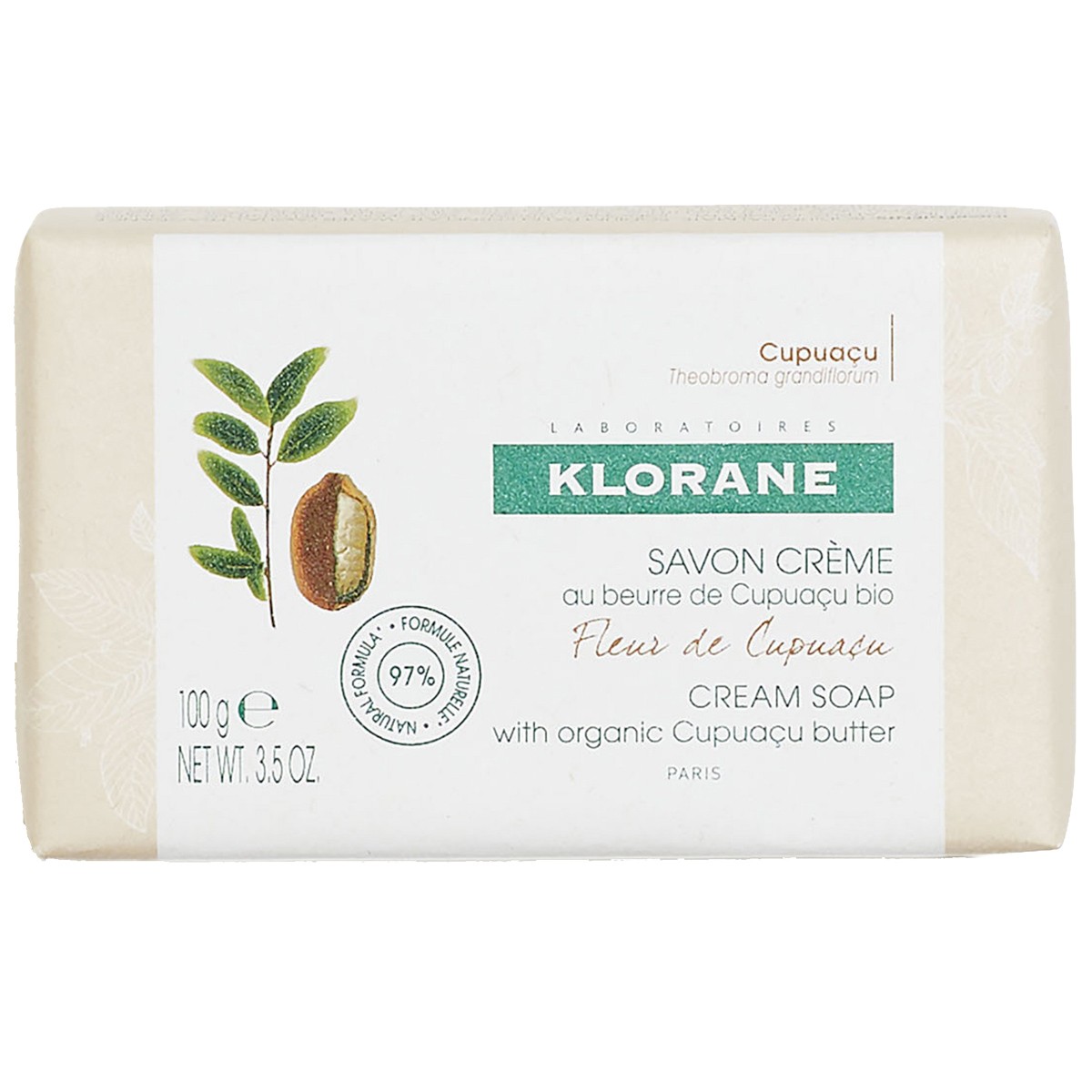Klorane jabon crema flor cupuacu 100gr Klorane jabon crema flor cupuacu 100gr