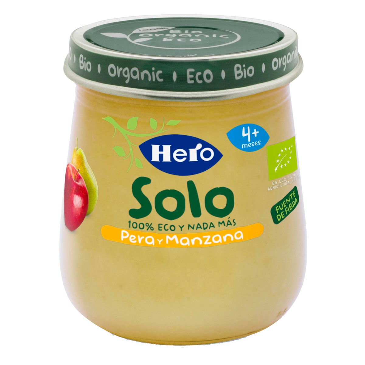 Hero Baby Solo ecológico pera manzana 120g Hero Baby Solo ecológico pera manzana 120g