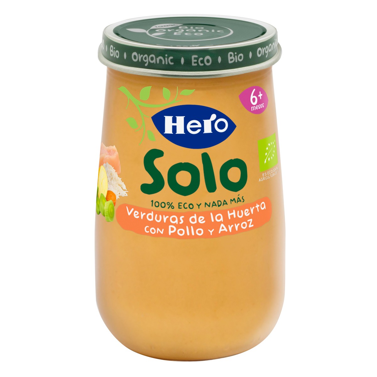 Hero Baby Solo ecológico verdura pollo y arroz 190g Hero Baby Solo ecológico verdura pollo y arroz 190g