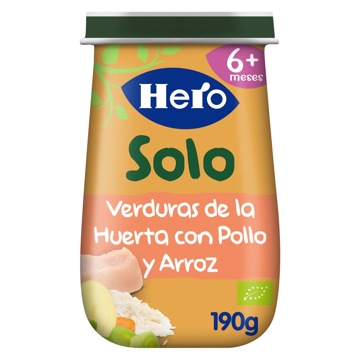 Hero Baby Solo ecológico verdura pollo y arroz 190g Hero Baby Solo ecológico verdura pollo y arroz 190g