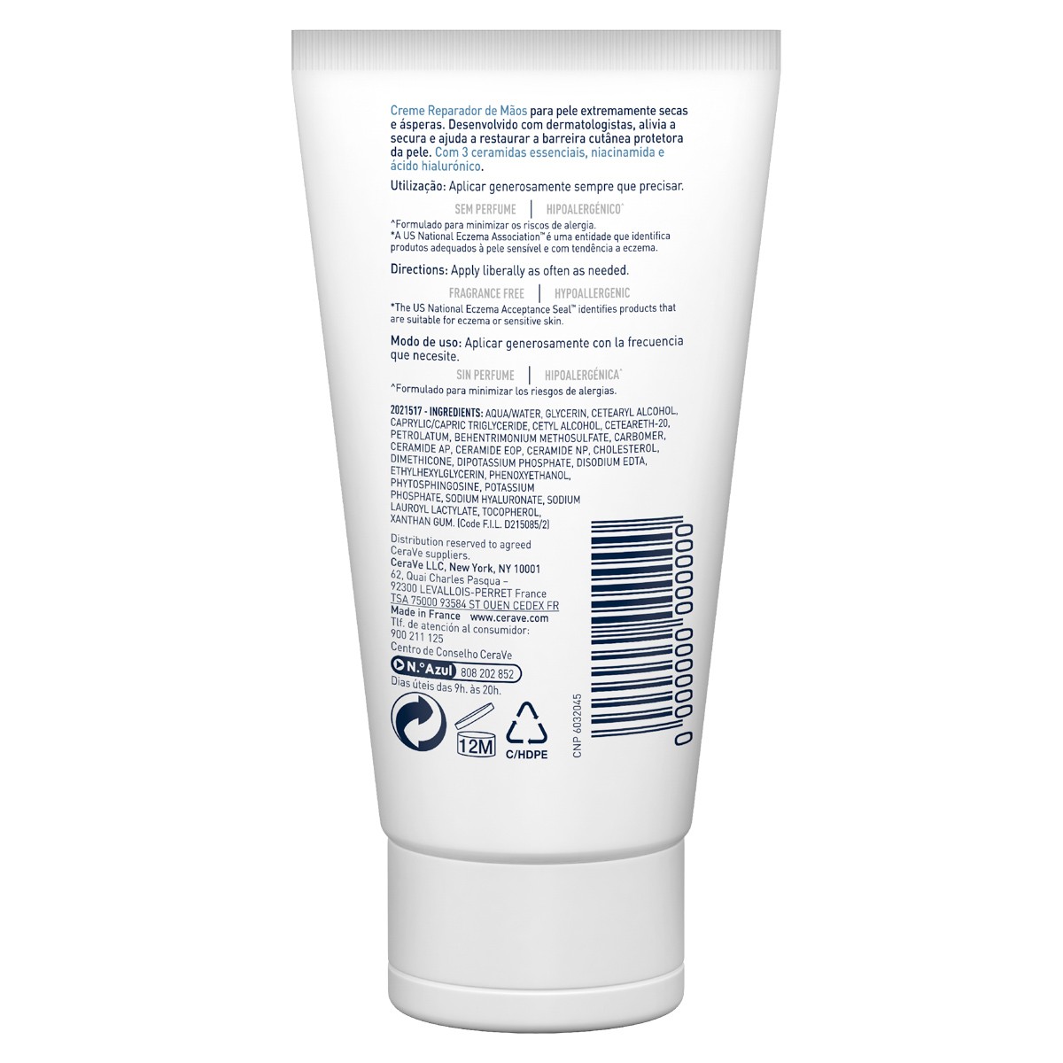 Cerave crema reparadora manos 50ml