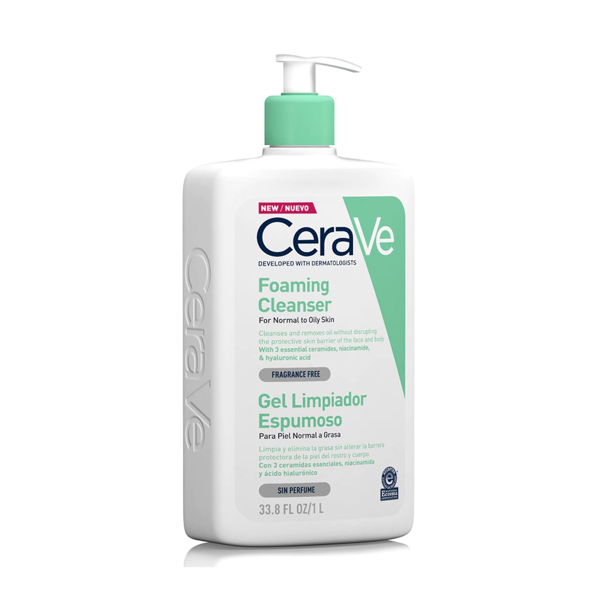 Cerave gel limpiador espumoso familiar 1L Cerave gel limpiador espumoso familiar 1L