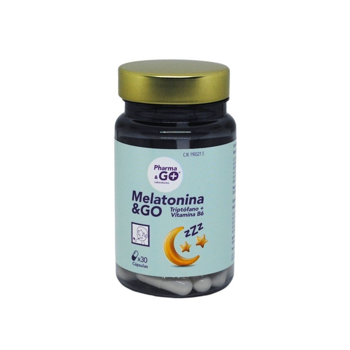 Melatonina + Triptófano + Vitamina B6 Go 30 Cápsulas Melatonina + Triptófano + Vitamina B6 Go 30 Cápsulas