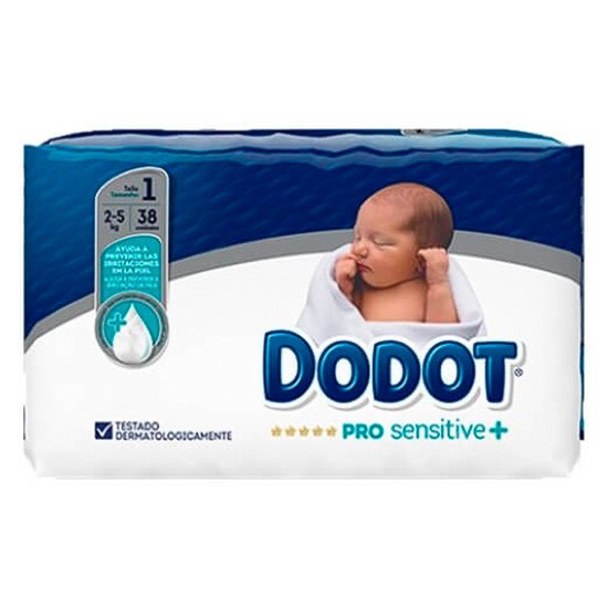Dodot pañal pro sensitive T/1 2-5kg 38uds Dodot pañal pro sensitive T/1 2-5kg 38uds
