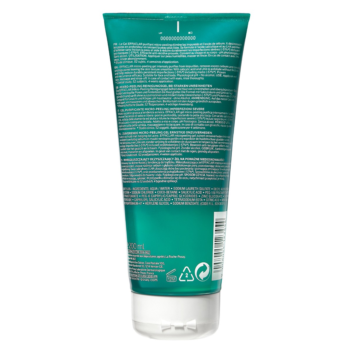 La Roche Posay Effaclar micropeeling gel exfoliante 200ml La Roche Posay Effaclar micropeeling gel exfoliante 200ml