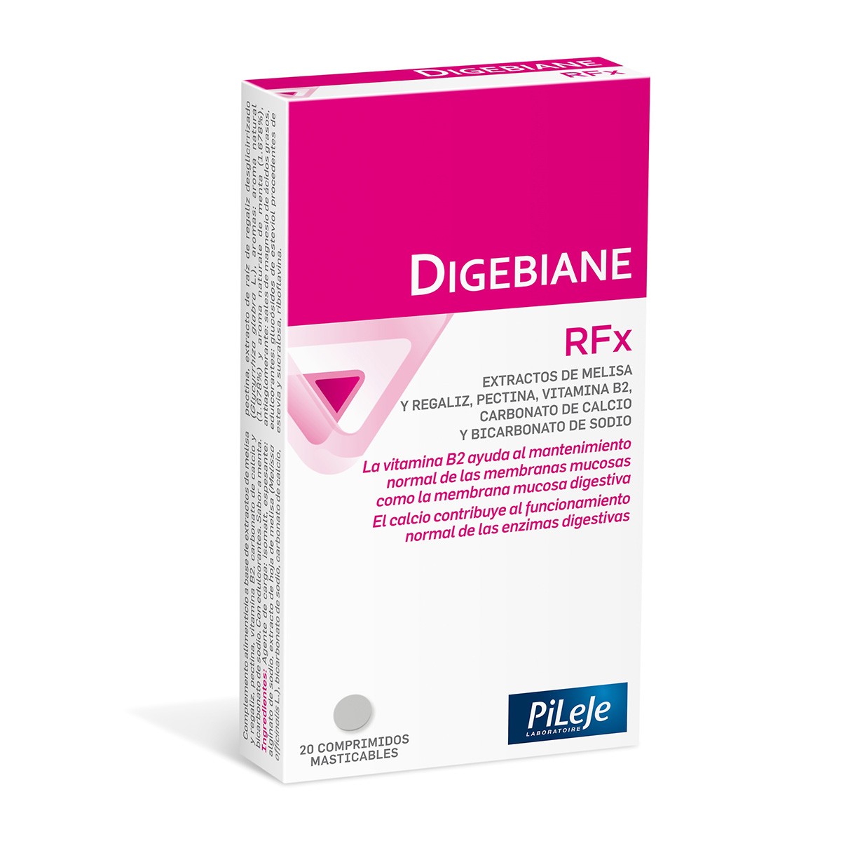 Pileje Digebiane RFX 20 comprimidos masticables. Pileje Digebiane RFX 20 comprimidos masticables.