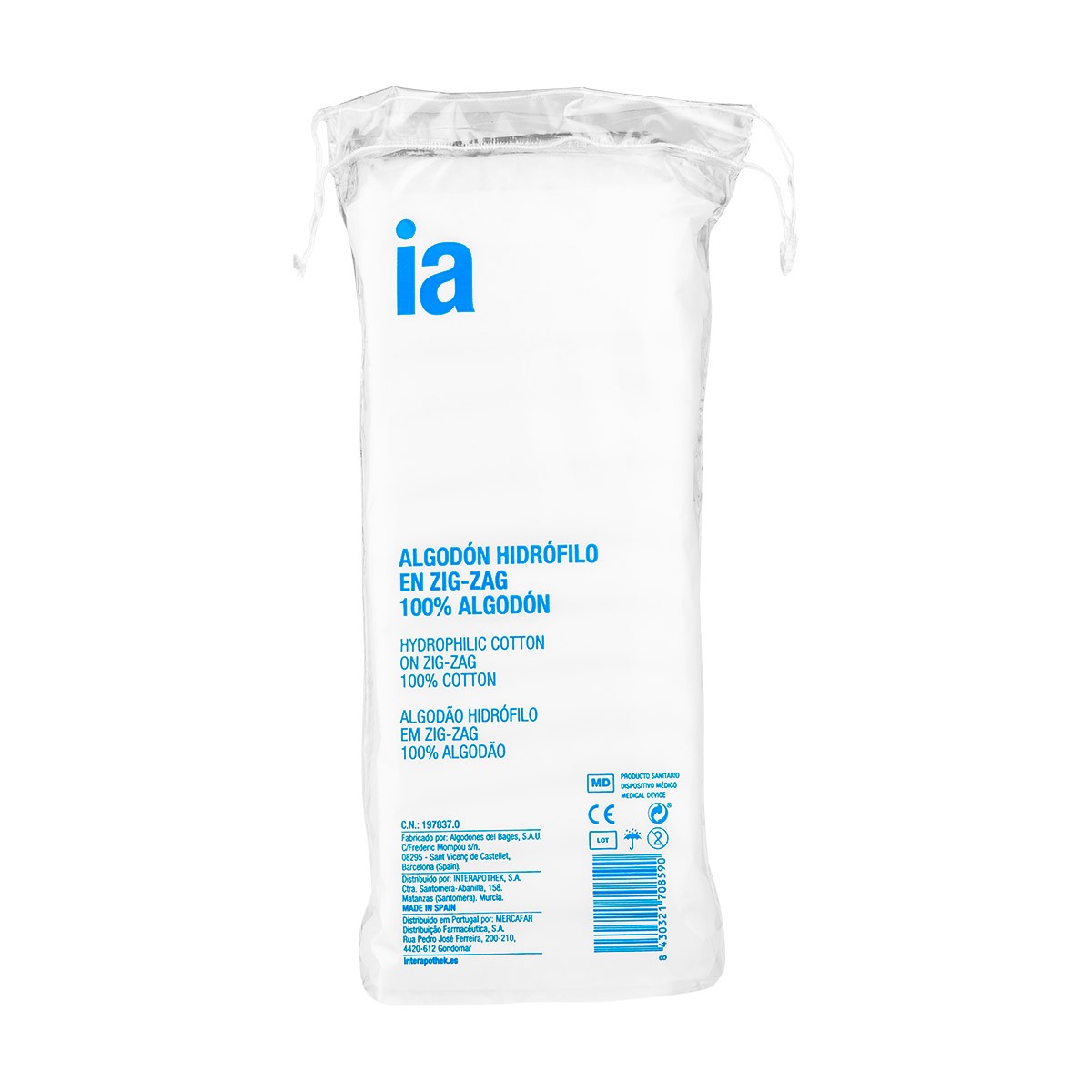 Interapothek algodón zig-zag 100g Interapothek algodón zig-zag 100g