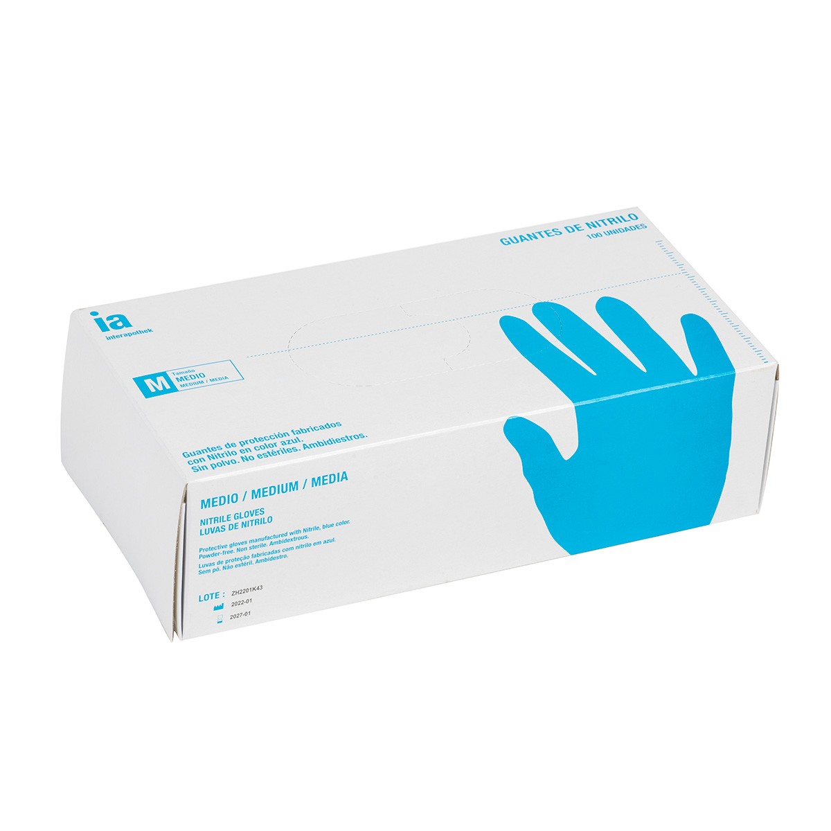 Interapothek guantes de nitrilo talla m 100uds Interapothek guantes de nitrilo talla m 100uds