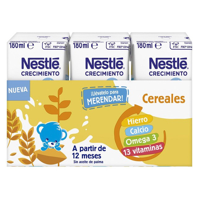 Nestlé Junior crecimiento +1 cereal 3x180ml Nestlé Junior crecimiento +1 cereal 3x180ml