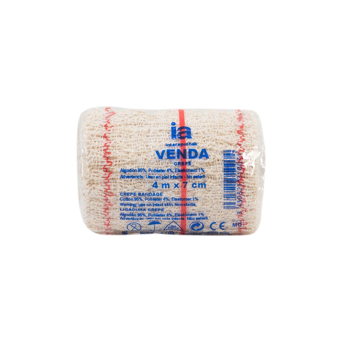 Interapothek venda crepé 4x7cm Interapothek venda crepé 4x7cm