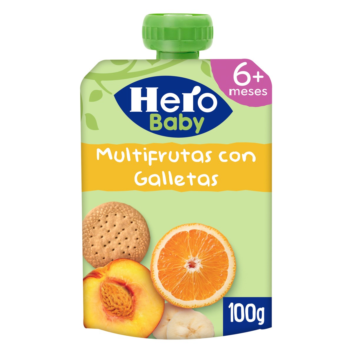 Hero bolsita de multifrutas y galletas 100ml