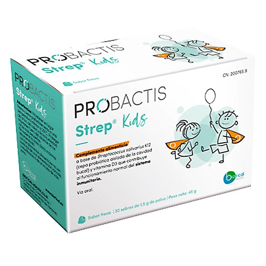 Probactis Strep Kids con sabor a fresa 30 sobres Probactis Strep Kids con sabor a fresa 30 sobres