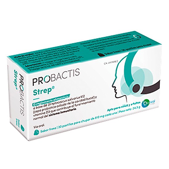 Probactis Strep para adultos con sabor fresa 30 pastillas para chupar Probactis Strep para adultos con sabor fresa 30 pastillas para chupar