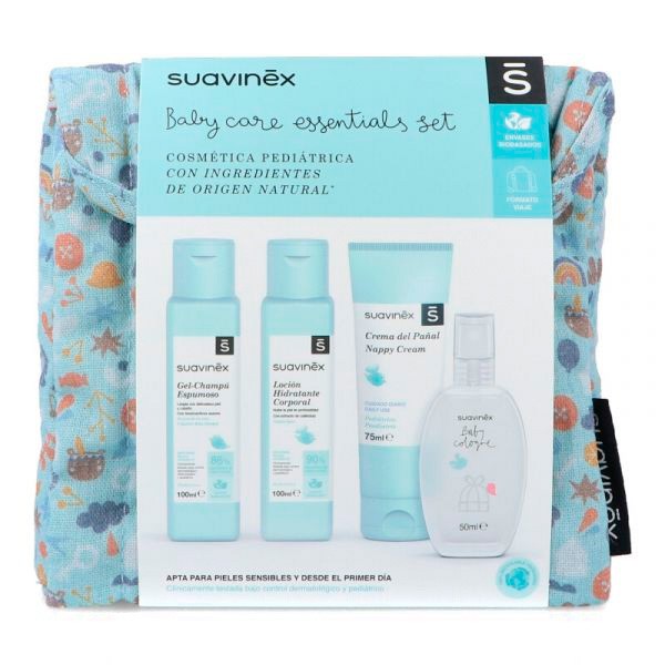 Suavinex Baby Care Essential set de viaje tela azul