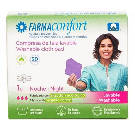 Farmaconfort Compresa tela lavable noche con alas 1u Farmaconfort Compresa tela lavable noche con alas 1u