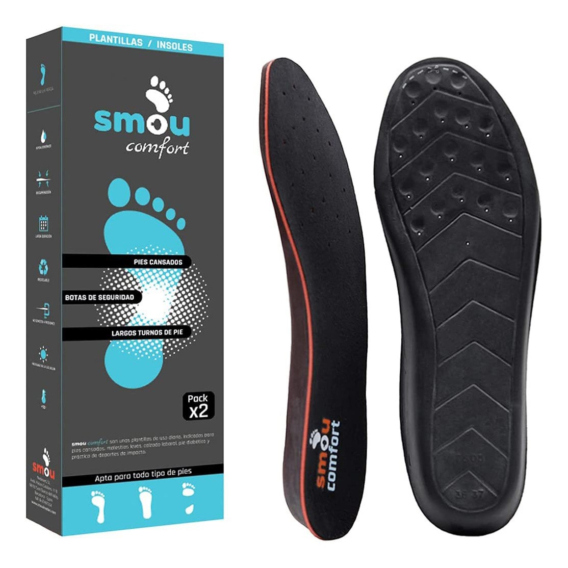 Smou comfort plantilla amortiguación talla 44-45 Smou comfort plantilla amortiguación talla 44-45