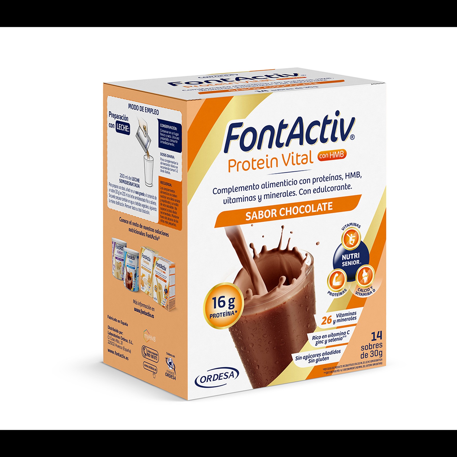Fontactiv protein vital chocolate 14 sobres Fontactiv protein vital chocolate 14 sobres
