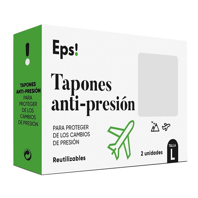 Eps! tapones antipresión para el oído talla L 2u Eps! tapones antipresión para el oído talla L 2u