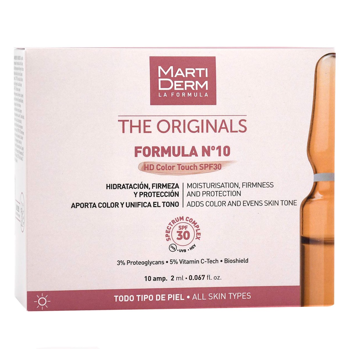 MartiDerm The Originals Formula Nº10 HD Color Touch SPF30 10 ampollas MartiDerm The Originals Formula Nº10 HD Color Touch SPF30 10 ampollas
