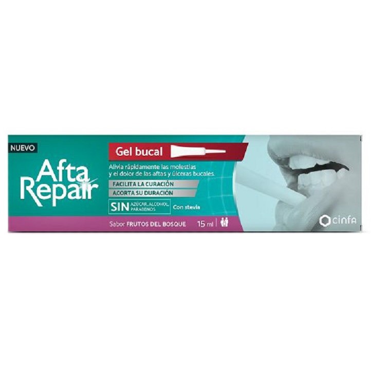 Cinfa Afta Repair gel bucal con sabor a frutos del bosque 15ml Cinfa Afta Repair gel bucal con sabor a frutos del bosque 15ml