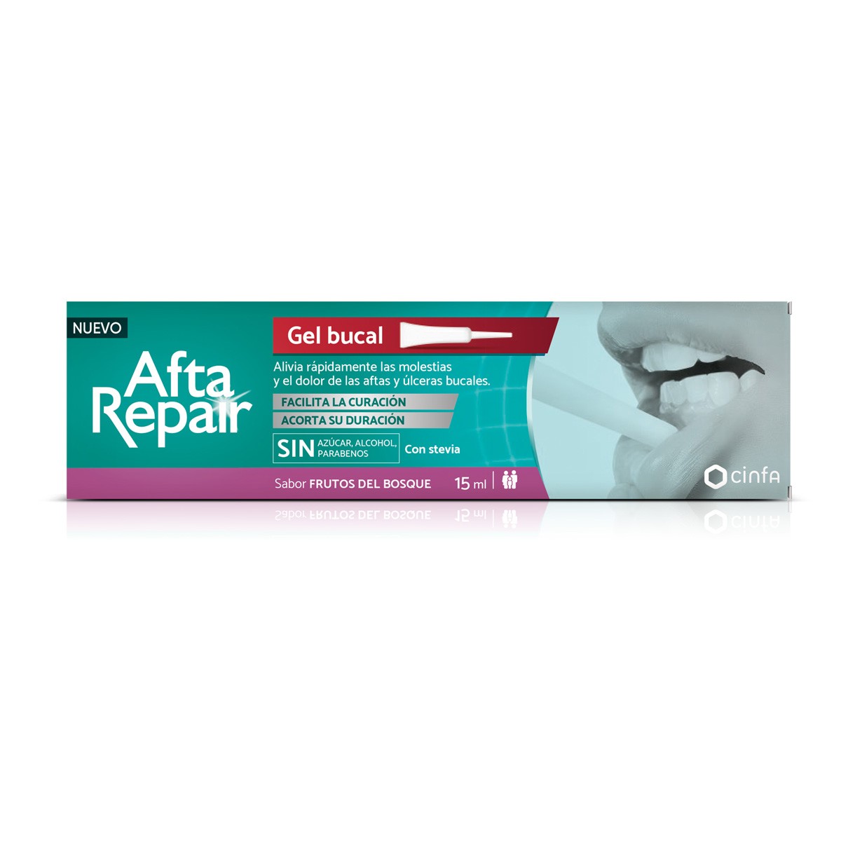 Cinfa Afta Repair gel bucal con sabor a frutos del bosque 15ml Cinfa Afta Repair gel bucal con sabor a frutos del bosque 15ml