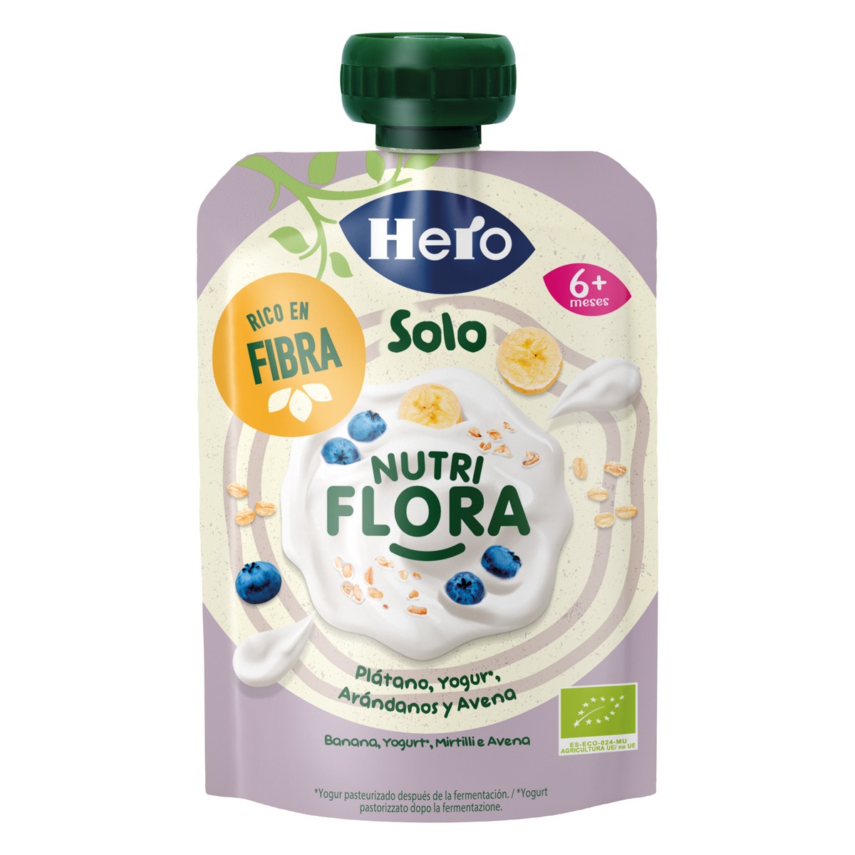 Hero Baby Solo Eco Platano Arandano Yogur 100gr Hero Baby Solo Eco Platano Arandano Yogur 100gr