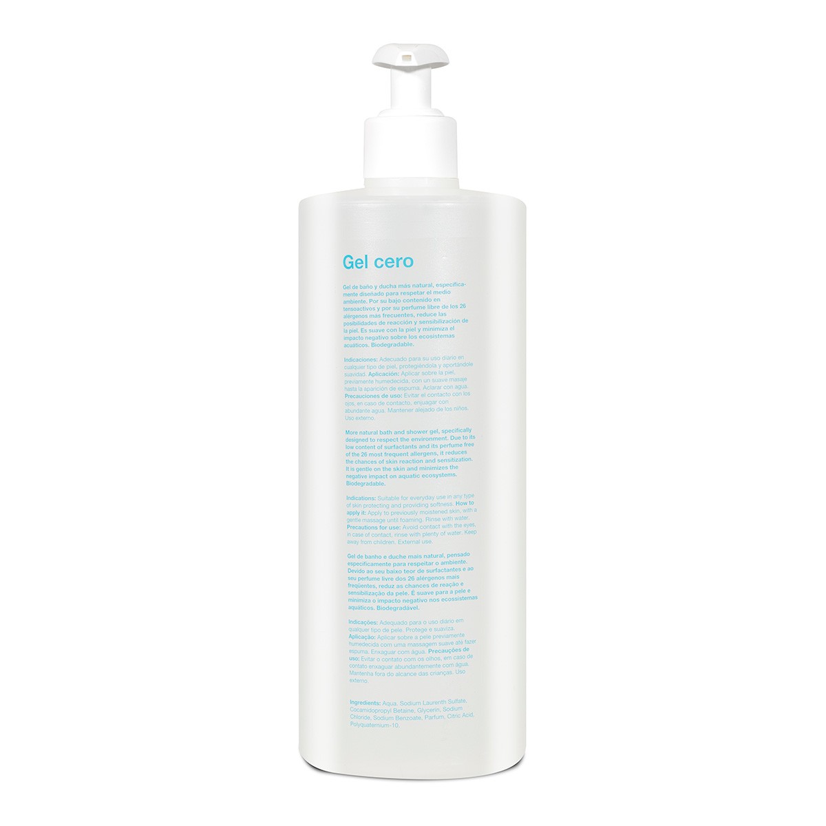 Interapothek gel natural cero 750ml con dosificador