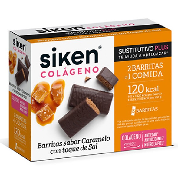 Siken sustitutivo colágeno barrita caramelo 8u Siken sustitutivo colágeno barrita caramelo 8u