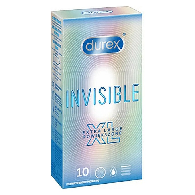 Durex Invisible preservativo talla XL 10u Durex Invisible preservativo talla XL 10u