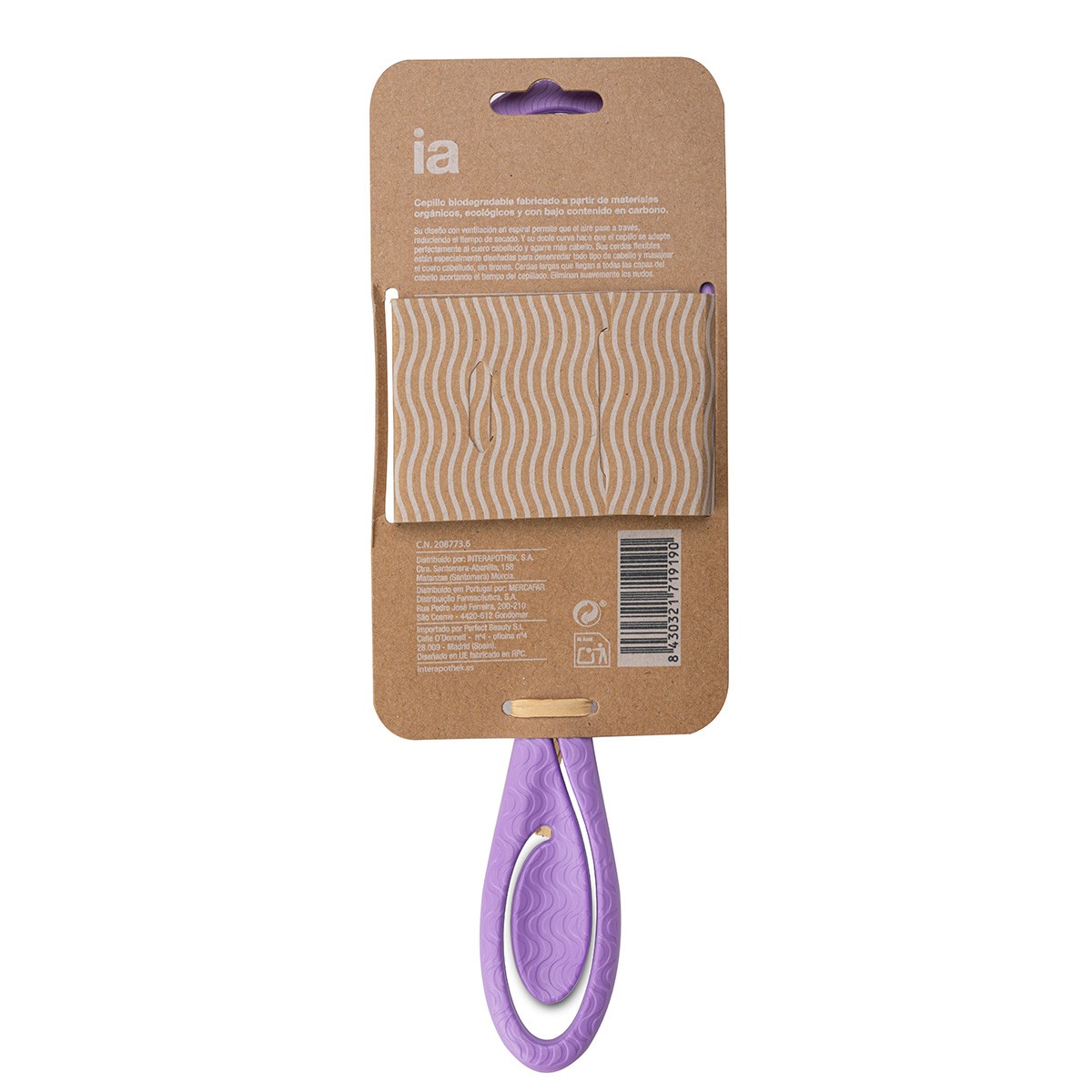 Interapothek cepillo para pelo biodegradable lila Interapothek cepillo para pelo biodegradable lila