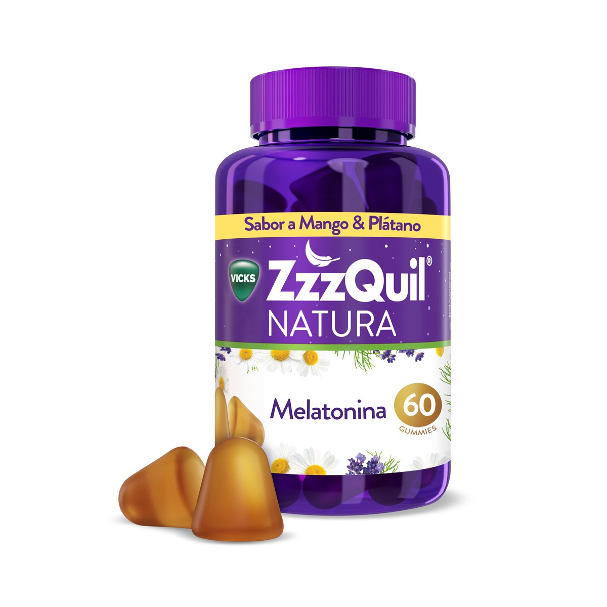 ZzzQuil NATURA gummies Plátano y Mango de Melatonina 1mg y Valeriana
60u. ZzzQuil NATURA gummies Plátano y Mango de Melatonina 1mg y Valeriana
60u.